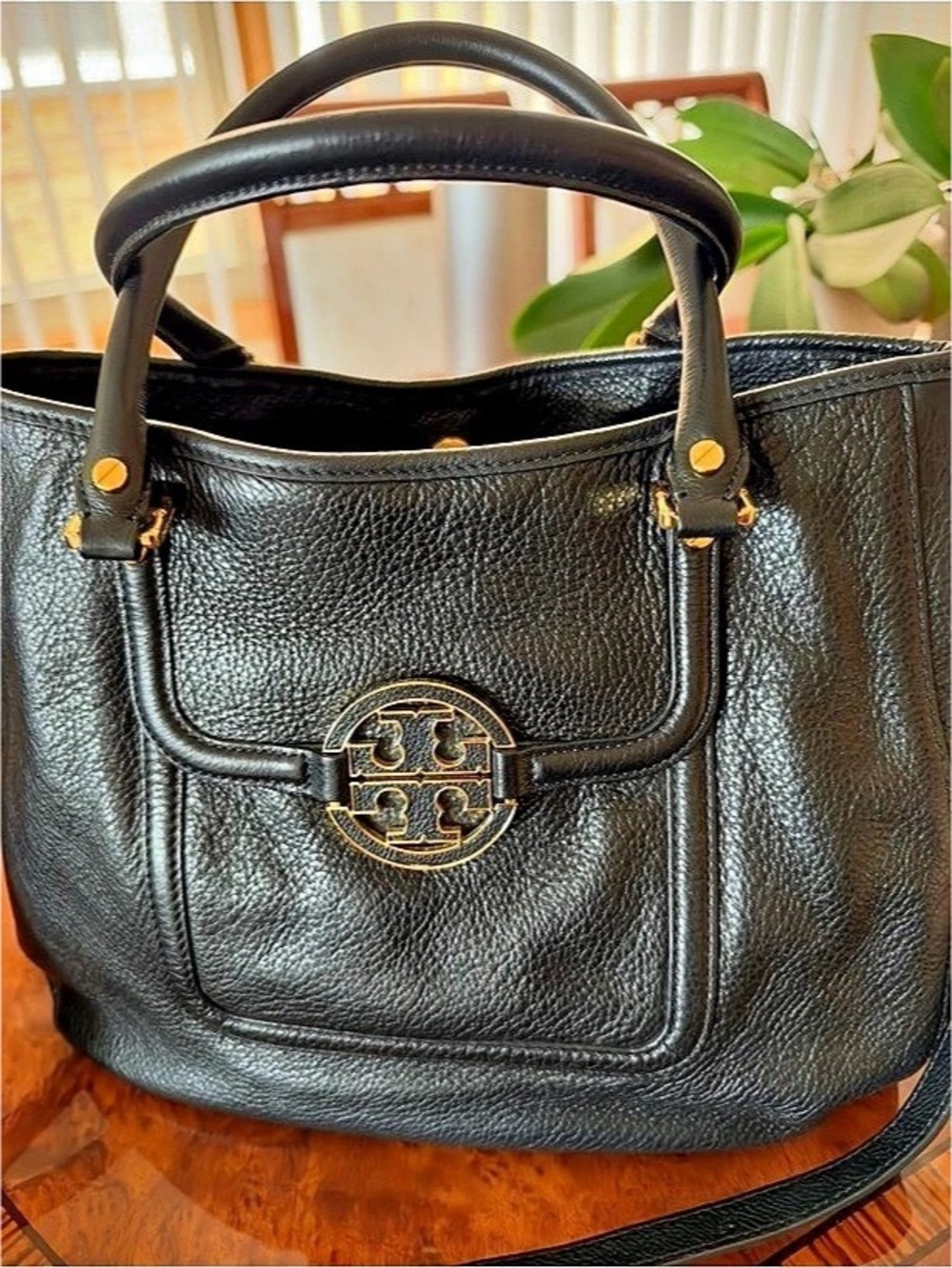 Tory Burch Taylor Tote Bag Leather Black